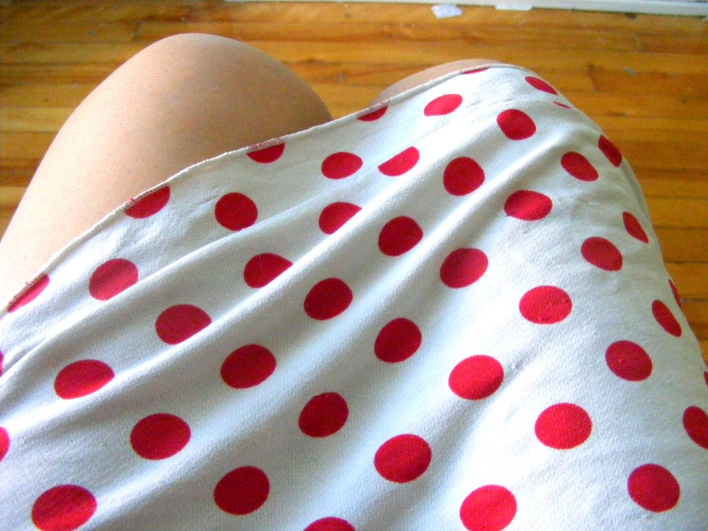 The red polka dot&nbsp;dress