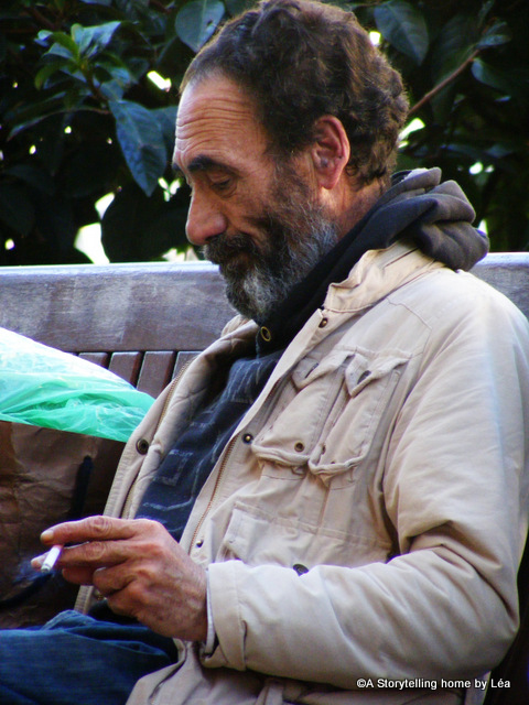 Man on the street in Barcelona