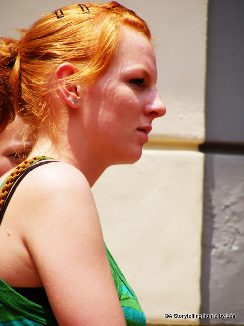 Street portrait girl spain