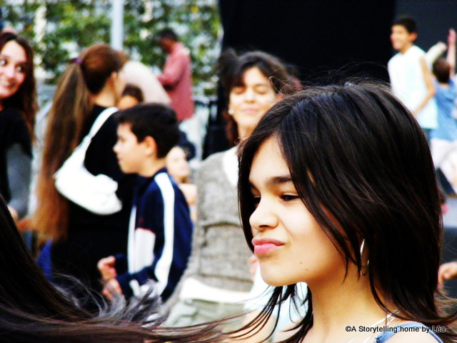 Young girl dancing in Paris