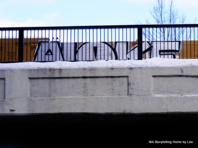 Snow on the train tracks