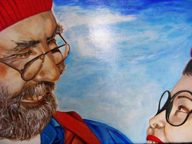 Father and daughter painting