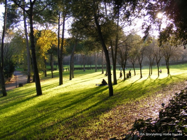 The Villa Borghese park in Rome
