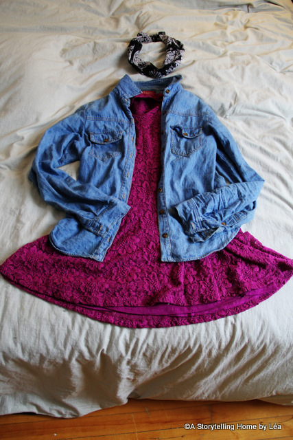 Preparing outfit night before