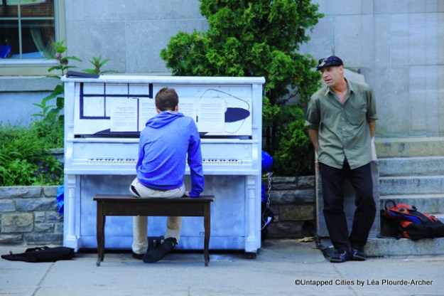 Public piano Mont Royal Henri-Julien Montreal_Untapped Cities_Lea Plourde-Archer