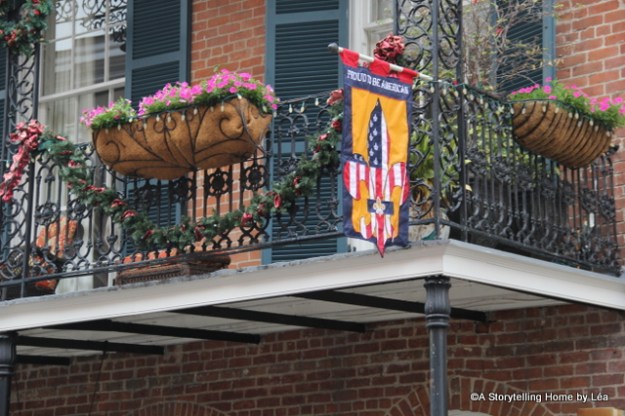 Saints balcony New Orleans A Storytelling Home